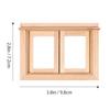ARTIBETTER 12 Scale Simulated Furniture Accessory Wooden Two-Grid Sliding Window for Mini House Decoration and Diorama Layout view 2