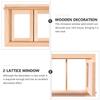 ARTIBETTER 12 Scale Simulated Furniture Accessory Wooden Two-Grid Sliding Window for Mini House Decoration and Diorama Layout view 3