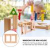 ARTIBETTER 12 Scale Simulated Furniture Accessory Wooden Two-Grid Sliding Window for Mini House Decoration and Diorama Layout view 4