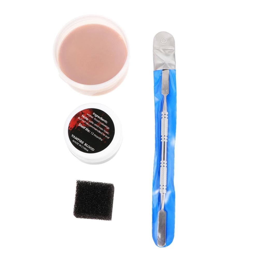 JEWEDECO 4pcs Halloween Makeup Skin Wax Set for Fake Wounds and Scar Effects, Special Effects Face Painting Wax Kit for Costume Makeup and Halloween Parties
