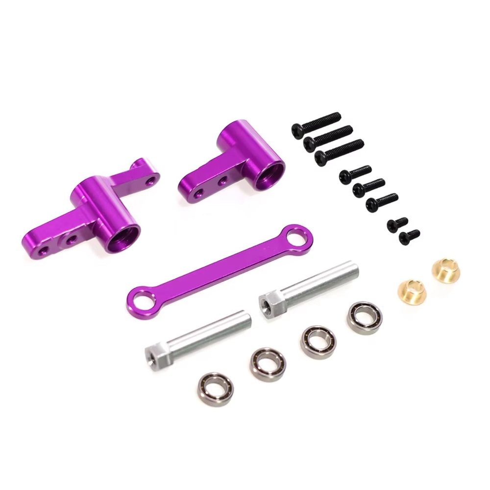 For MJX For Hyper Go 14210 14209 H14BM 1/14 Steering Assembly With Bearings Steering Column Steering Shaft RC Car Upgrade Parts RC Car Toys Parts(Purple)