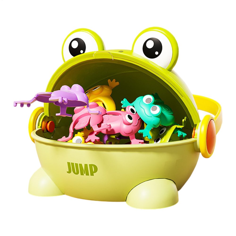 Kid Jumping Frog Toy Storage Bucket Puzzle Toy