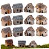 12Pcs Miniature House for Crafts, Fairy Gardens Stone Resin Mini House - for Yard Bonsai Micro Landscape DecorationMiniature view 4
