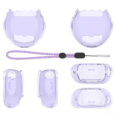 For Tamagotchi Paradise Protective Case PC Drop-Proof Cover with Precise Cutouts, Lightweight & Stylish (Transparent/Blue/Pink/Purple)(purple)