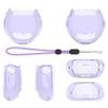 For Tamagotchi Paradise Protective Case PC Drop-Proof Cover with Precise Cutouts, Lightweight & Stylish (Transparent/Blue/Pink/Purple)(purple) view 1