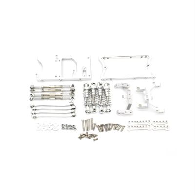RC Cars Models For MN D90 D91 For MN99S 1/12 Metal For Chassis Pull Rods Servo Fixed Mount Bracket Shock Absorber RC Car Upgrade Parts Replacement(Silver)