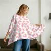 Goronwyfloyd Pink Cow Print Nursing Cover for Breastfeeding,Full Coverage Nursing Poncho, Soft Breathable Breastfeeding Cover up Multi-use Breast Feeding Essentials view 2