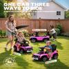 First Ride On Licensed Ford Bronco Raptor 3-in-1 Toddler Push Car, Toddler Ride on Toy, Baby Push Car for Toddler 1-3 Girl w/Canopy, Adjustable Handle, Rail, Horn and Music, Stroller Substitute (Pink) view 4