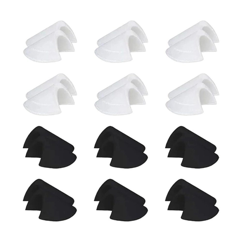 6Pairs No Sew Detachable Sponge Shoulder Pad Anti-Slip Clothing Set-in Shoulder Pads for Women Men Suits Jackets Coats