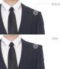 6Pairs No Sew Detachable Sponge Shoulder Pad Anti-Slip Clothing Set-in Shoulder Pads for Women Men Suits Jackets Coats view 2