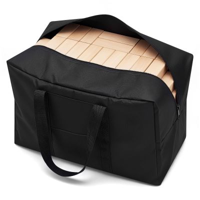 Vincreem Storage Bag for Giant Tumble Tower Games Block Black Large Tumbling Tower Carry Case Only Storage 54 Pieces for Outside Games