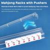 4pcs Mahjongg Accessories Mahjong Tile Holder Rack with Pushers, Compact Secure Fit, Sturdy Material | Game Set for Mahjong Players Family Gathering Party Social Club Birthday Themed Event Home view 2