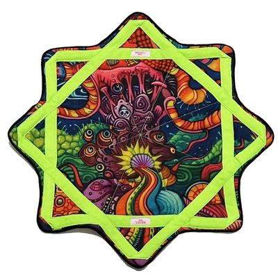 Mougee Mini Star Flow Star - 20" Diameter - Smaller Size for Smaller Hands and Easier Spinning (Trippy Terrain)