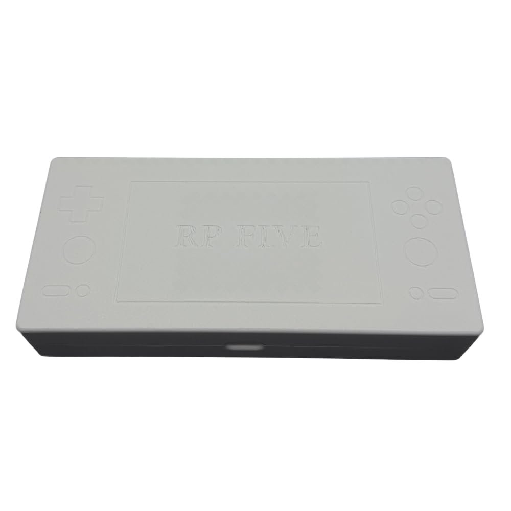 Magnetic Lid 3D Printing PLA+ Sturdy Box for Retroid Pocket 5 Game Console Protective Anti-scratches Impact-resistant Damage-proof Storage Case Accessories with Flocked Screen Pad (Gray)