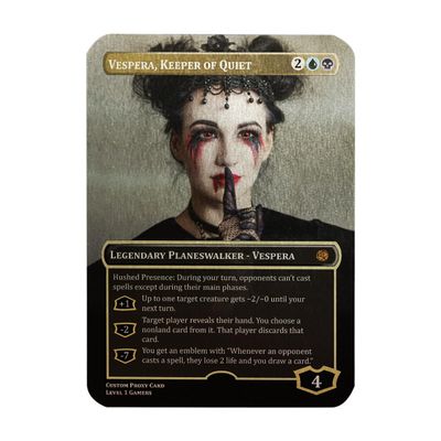 Custom Metal MTG Card Personalized Magic Card Design on Brushed Aluminum Create Your Own Unique Collectible Gift (Planeswalker)