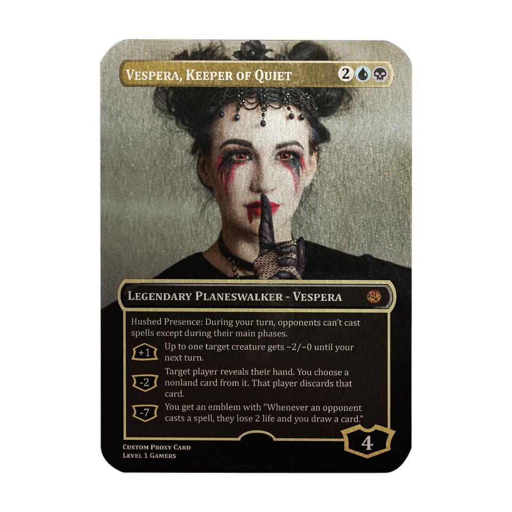 Custom Metal MTG Card Personalized Magic Card Design on Brushed Aluminum Create Your Own Unique Collectible Gift (Planeswalker)