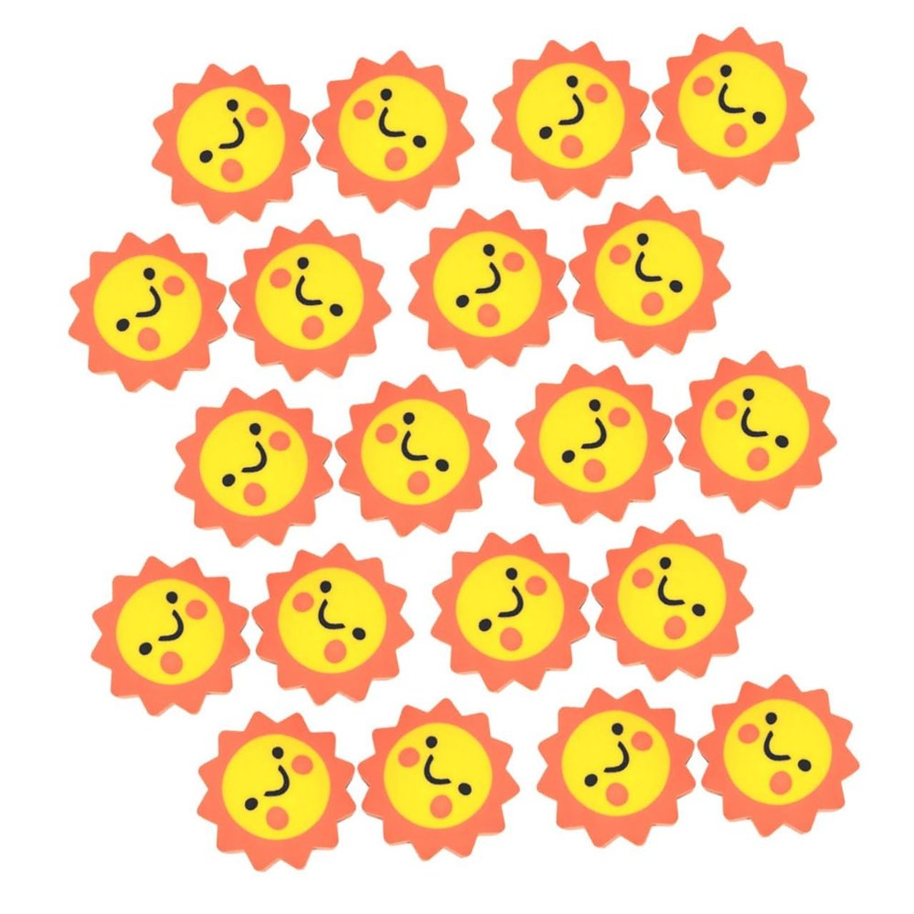 Abaodam 50pcs Sunflower Erasers for Mini Cute Pencil Erasers Bulk Classroom Supplies for School Rewards and Prizes
