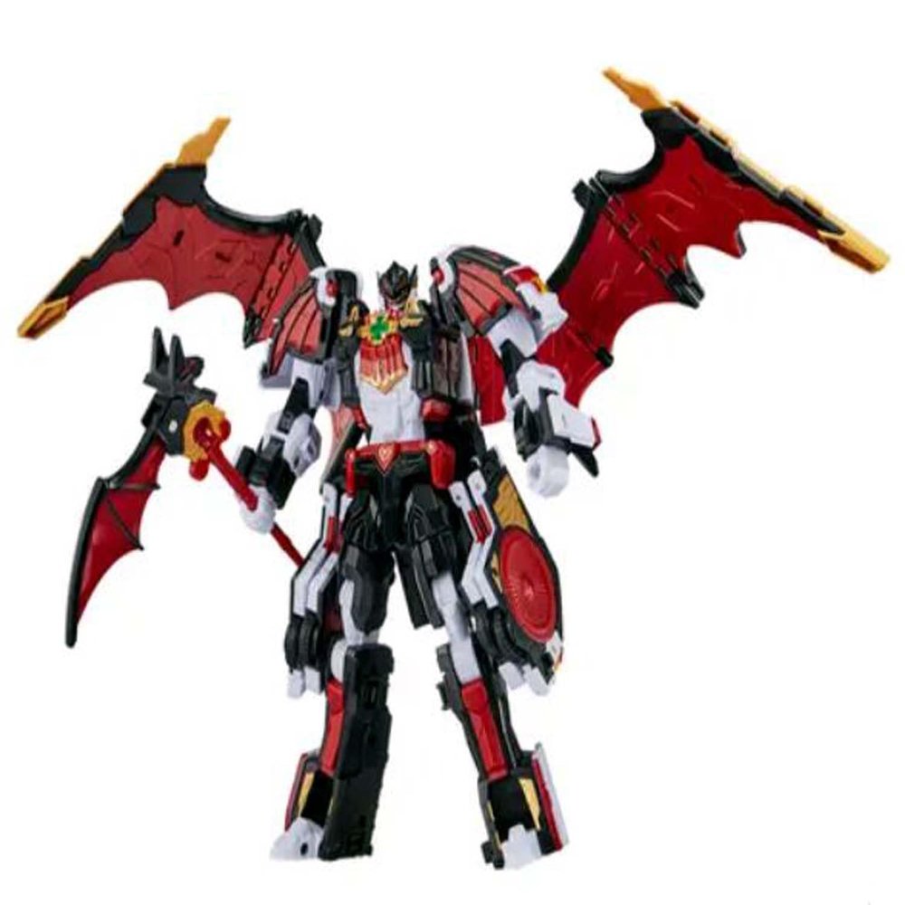 SSmall Metal Cardbot W BLOODWING Bat Ambulance Car Transforming Robot Car Toy