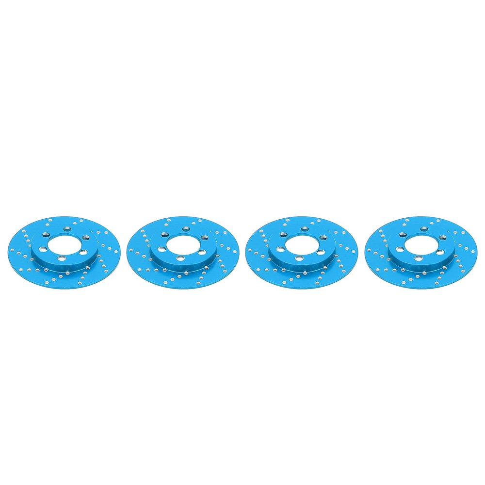 RC Brake Disc Aluminum Alloy Brake Caliper 4pcs Set High Performance Wear Resistant Rust Proof for 1/10 RC Crawler Car Axial SCX10 90046 2.2 Inch Wheel (Blue)