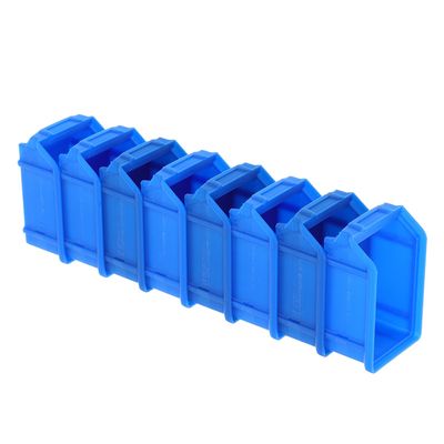 FOMIYES 8pcs Blue Miniature Storage Baskets for Dollhouse Accessories, Small Plastic Crates Multi-Functional Mini Basket Props for Dollhouse Decor and Mini Supermarket Storage