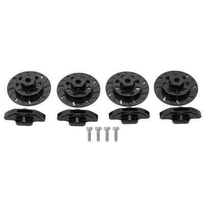 RC Brake Disc Aluminum Alloy High Strength Simulation Upgrade Parts for 1/10 Remote Control Cars Axial RBX10 Durable Wear Resistant Lightweight (Black)