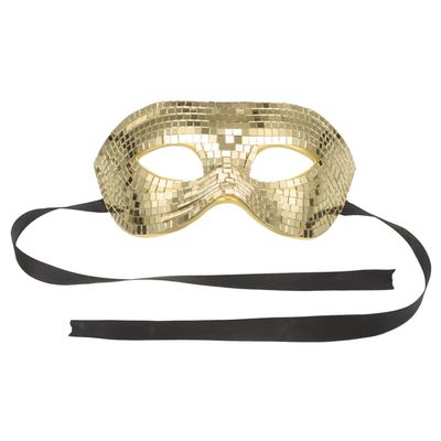 BESPORTBLE Glitter for Women, Handmade Gold Sequin Half Face Costume Mask, Reflective Party Mask for Halloween and Cosplay Events