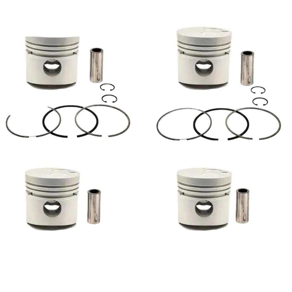 XCJYOPBZ 4 Sets Piston with Ring ME018283 Compatible with 4D36 Engine 104MM