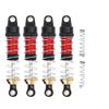 4PCS Front and Rear Threaded Shock Absorber Oil Damper C8801 8560 Compatible with 1 18 RC Crawler(Red) view 1