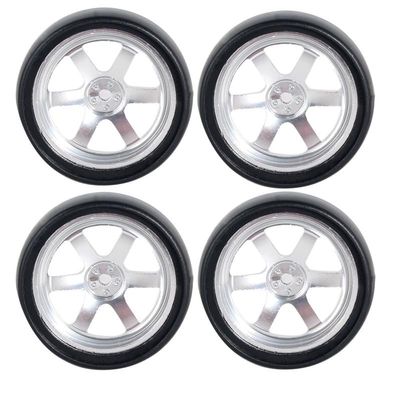 1:18 LDRC LD1801 LD1802 LD1803 LD1804 A01 A02 A86 4pcs Metal 32mm RC Hard Drift Tire Wheel Hard Tyre 1/18 RC Car Upgrade Parts(JSLG-SC)