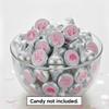 108-Pack Gender-Themed Baby Shower Chocolate Kiss Stickers 0.75 Small Round Candy Labels Baby Girl Party Favor Decorations for Candy Buffet and Invitation Seals (Pink/Pink) view 2