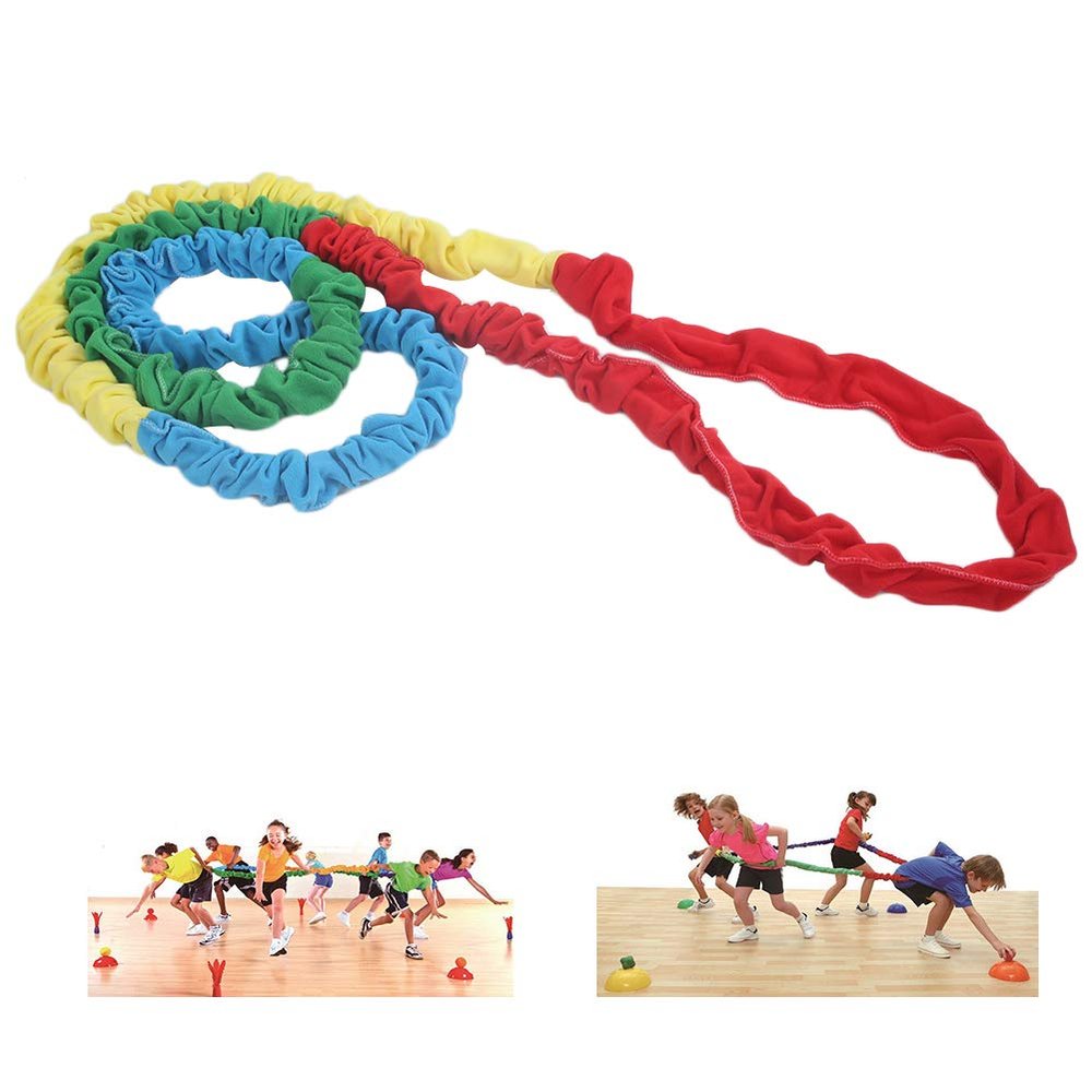 Masyrt Game Pull Rope, Rainbow Hand Rope, Team Game with Tacit Understanding, Visual Stimulation, Promotes Brain Development for ParentChild Communication