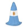 WBQLSL Hooded Cosplay Cape | Argentine flag Printed Medium - Role-Playing Stage Costume Prop view 1