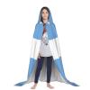 WBQLSL Hooded Cosplay Cape | Argentine flag Printed Medium - Role-Playing Stage Costume Prop view 2