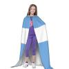 WBQLSL Hooded Cosplay Cape | Argentine flag Printed Medium - Role-Playing Stage Costume Prop view 3