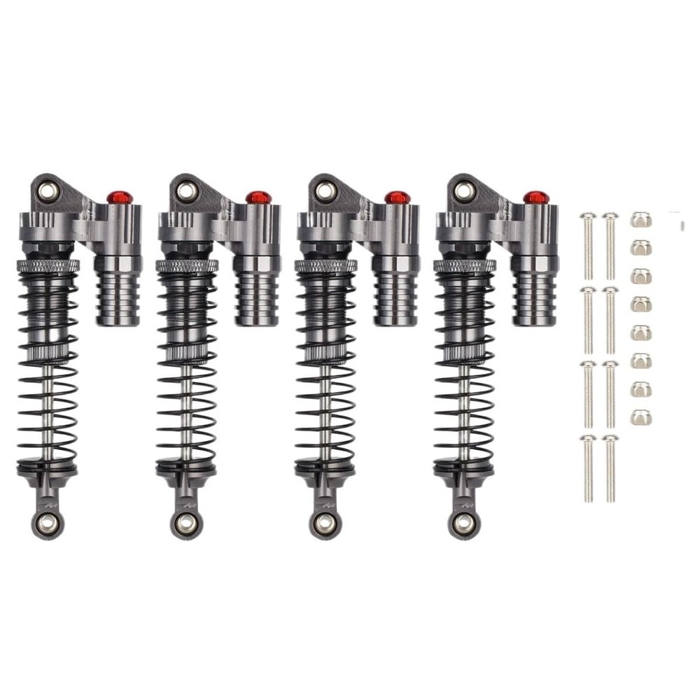 4Pcs Aluminum Alloy Shock Absorber Oil Damper 93mm for 1/10 RC Crawler Axial SCX10 TRX4 90046 D90 CC01 Upgrade Parts Remote-Controlled car Parts