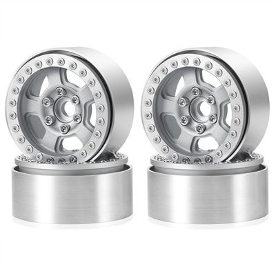 1.9inch Beadlock Wheel Rim Hub for 1/10 RC Crawler Car Axial SCX10 CC01 F350 D90 90034 TRX4 TRX6 Upgrade Parts Remote-Controlled car Parts(Titanium)
