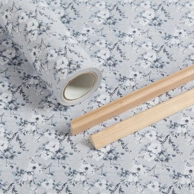 1:12 Scale Dollhouse Peel and Stick Wallpaper with Wood Trim, REDUCIO!
