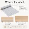 1:12 Scale Dollhouse Peel and Stick Wallpaper with Wood Trim, REDUCIO! view 4
