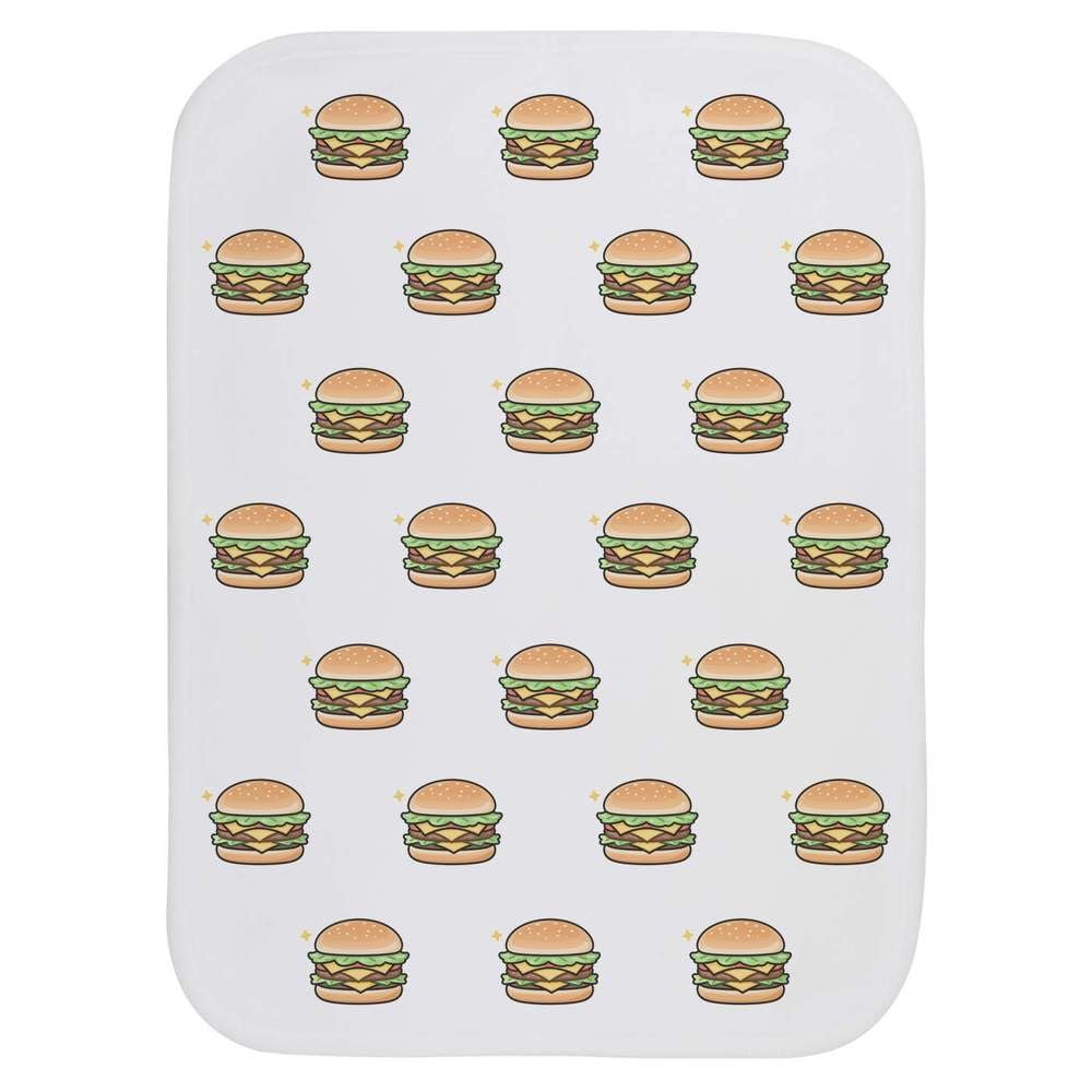 Azeeda 'Double Hamburger' Baby Burp/Wash Cloth (BC00039625)