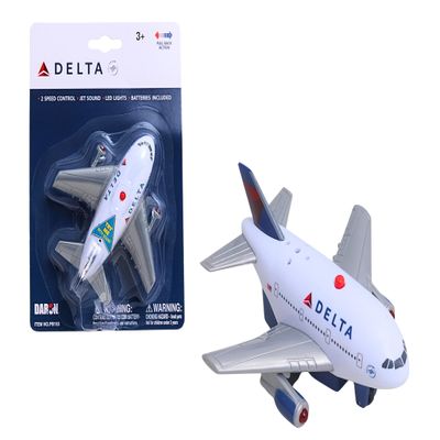 Daron Delta Pullback Airplane Toy with Lights & Sounds for Ages 3+