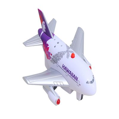 Daron Hawaiian Pullback Airplane Light & Sound Jet Toy with Electronic Take-Off, 4-Inch Plastic Aircraft for Kids Ages 3+ New Livery
