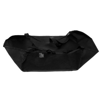 IMIKEYA Stroller Bottom Storage Basket Organizer Mesh Hanging Bag for Cart Lightweight Portable Utility Wagon Accessories Universal Black 35x38cm