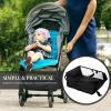 IMIKEYA Stroller Bottom Storage Basket Organizer Mesh Hanging Bag for Cart Lightweight Portable Utility Wagon Accessories Universal Black 35x38cm view 4