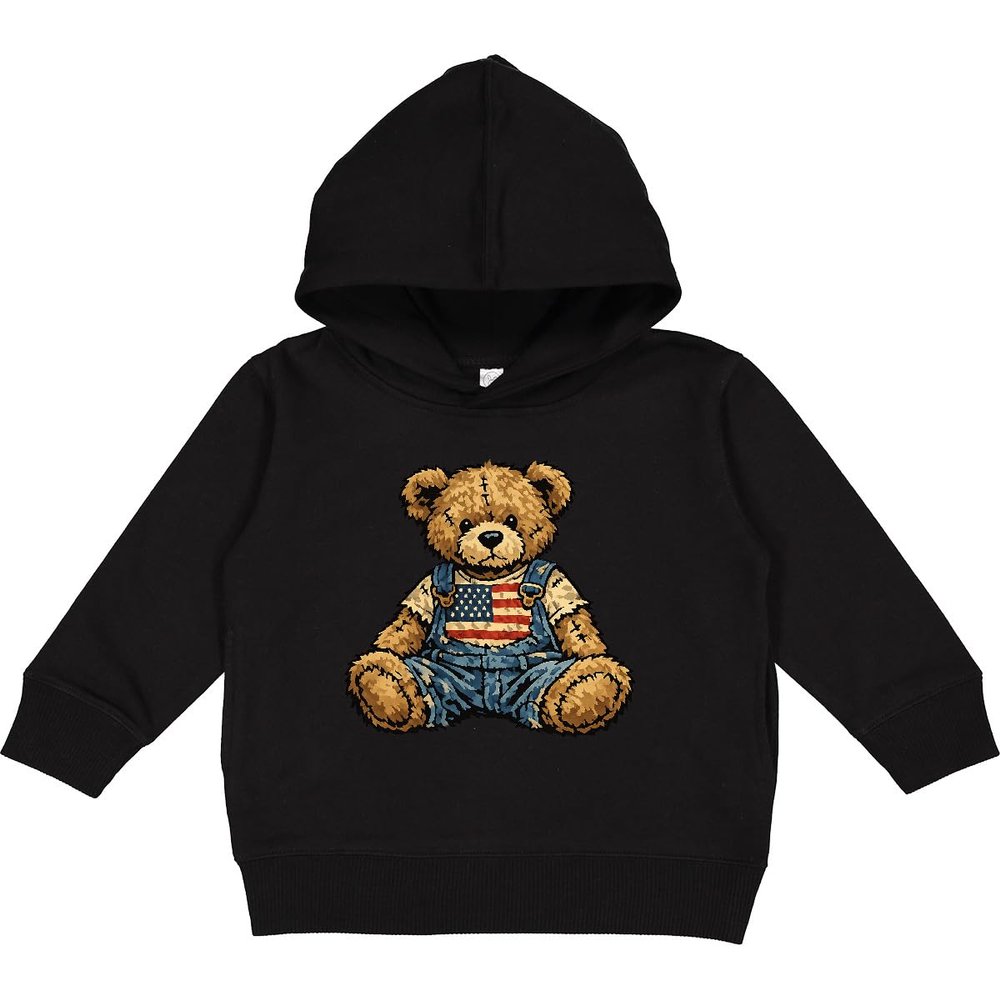 inktastic Patriotic Teddy Bear Toddler Hoodie 2T Black 484fb