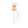 Ipetboom Bear Cake Toppers and Cupcake Picks, 50pcs Non-edible Food Picks for Shower Party Dessert Decorations, Bear Themed Birthday Supplies for Boys view 2