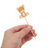 Ipetboom Bear Cake Toppers and Cupcake Picks, 50pcs Non-edible Food Picks for Shower Party Dessert Decorations, Bear Themed Birthday Supplies for Boys view 3