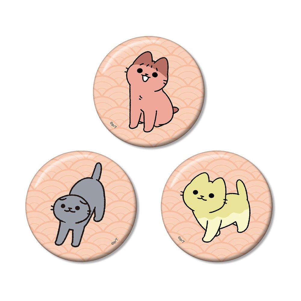 Cat Yokai Tin Badge Set of 3 Ver. B