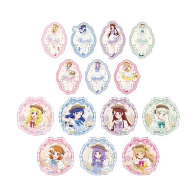 Aikatsu 10th Story Starway to The Future Country One Piece Ver. Trading Die Cut Stickers, Box of 14