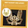 BESPORTBLE Masquerade Half Face Rabbit Mask for Women with Rhinestone Embellishment Gold Metal Costume Party Carnival Prom Supplies view 4
