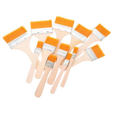 Beaupretty 12pcs Nylon Oil Painting Brushes Set for Students with Wooden Handles Multi-Function Art Paintbrushes for Oil and Acrylic Painting Accessories for School and Home Use